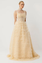 Tiered ruffled dress - 8001